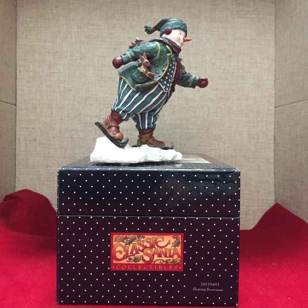 Lang and Wise Ned Young Ice Skating Snowman NIB
